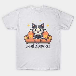 I'm An Indoor Cat. Funny. T-Shirt